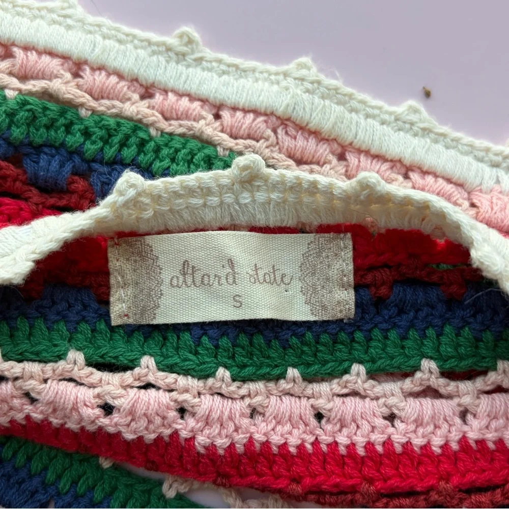 Altar'd State Multicolor Crochet Crop Top - Picture 3 of 3